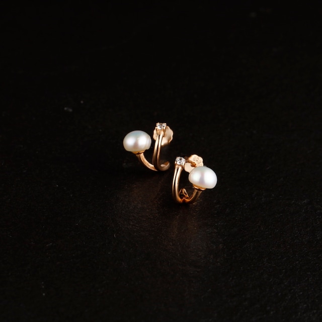 【Lamia】S925 zirconia & pearl pierce  #pp07