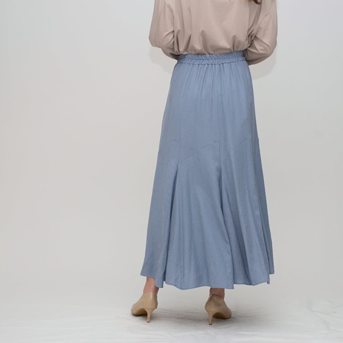 スタイルアップの決定版】リネンライク・イレギュラー切替えフレア