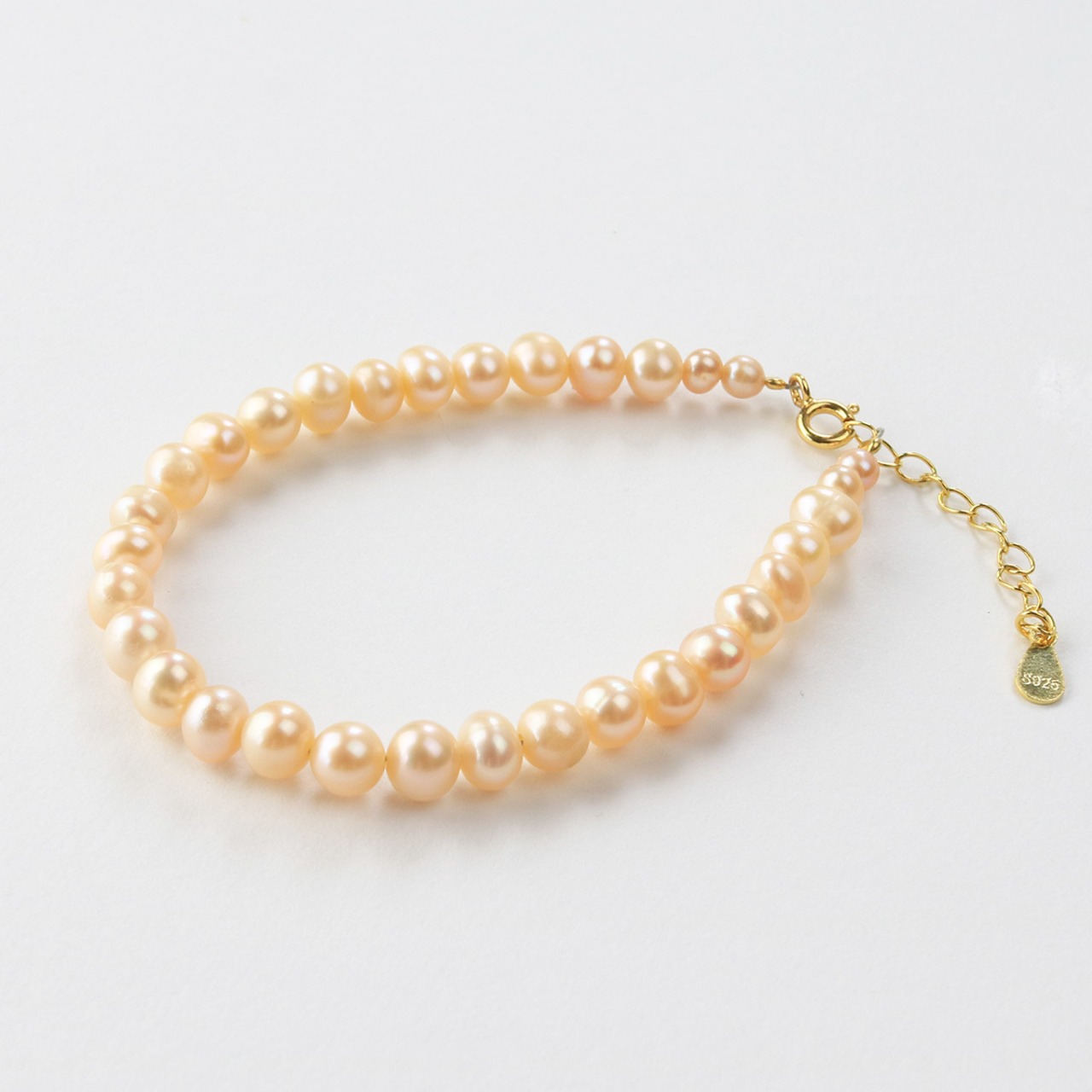 オリジナルスタイリングを楽しめる！ ピンク ベビー パール シルバー ブレスレット br1020