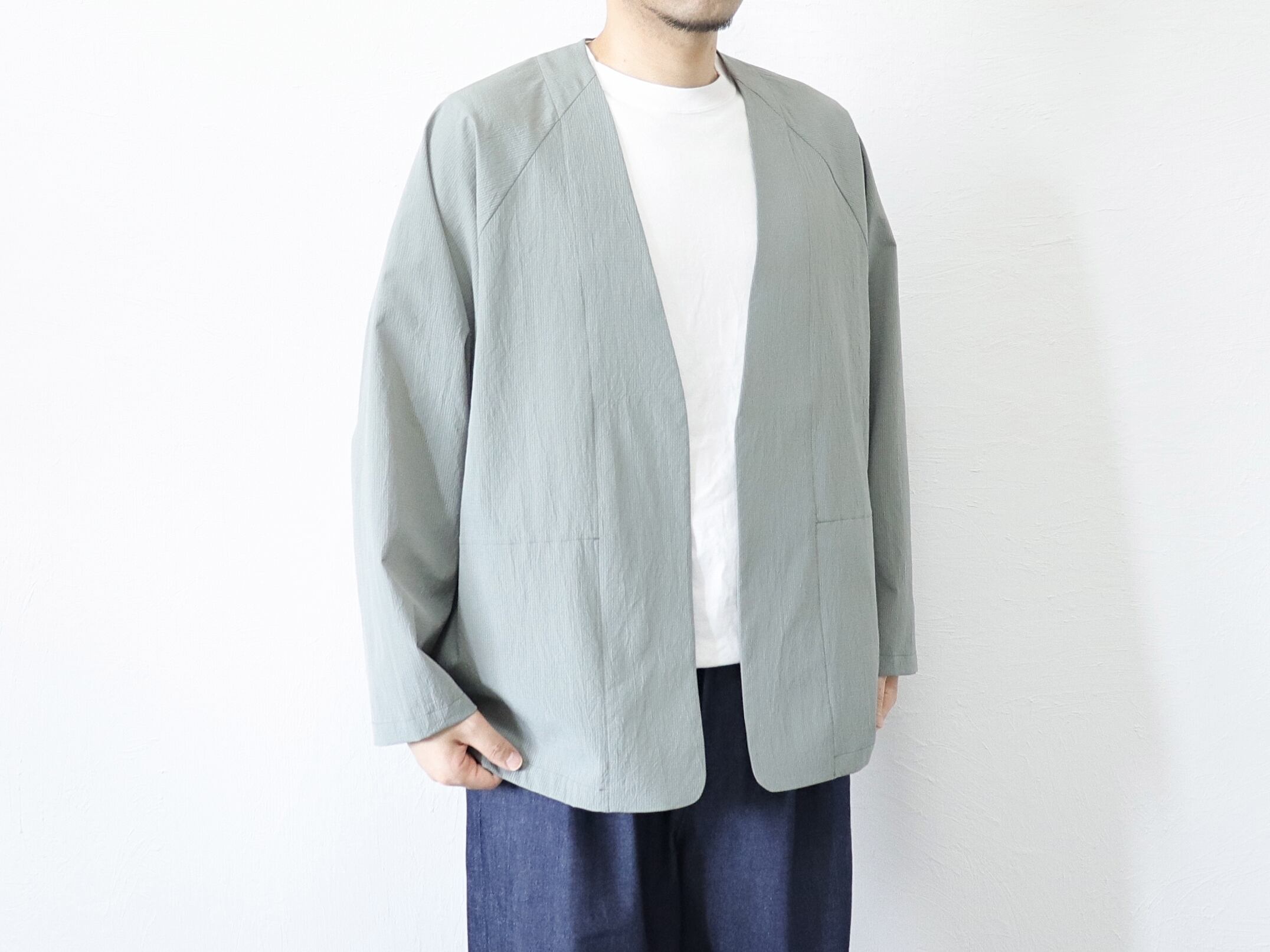 MANUAL ALPHABET / DOT AIR CARDIGAN - SAGE マニュアルアルファベット