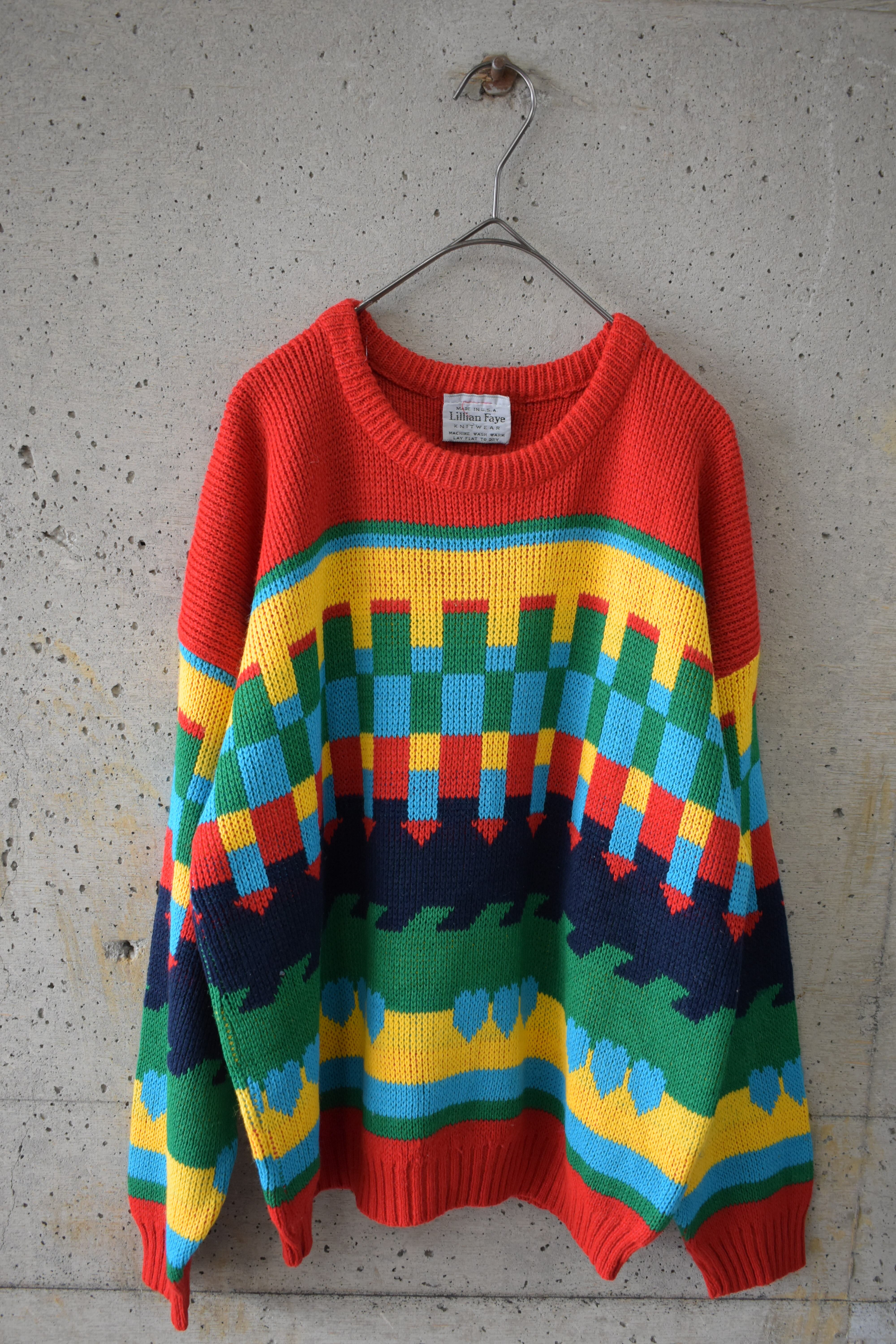 colorful pattern knit