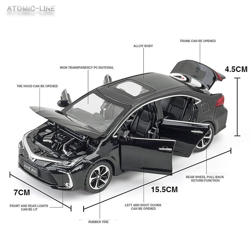 TOYOTA カローラ 1/32 ミニカー 全3色 ライト点灯 エンジンサウンド