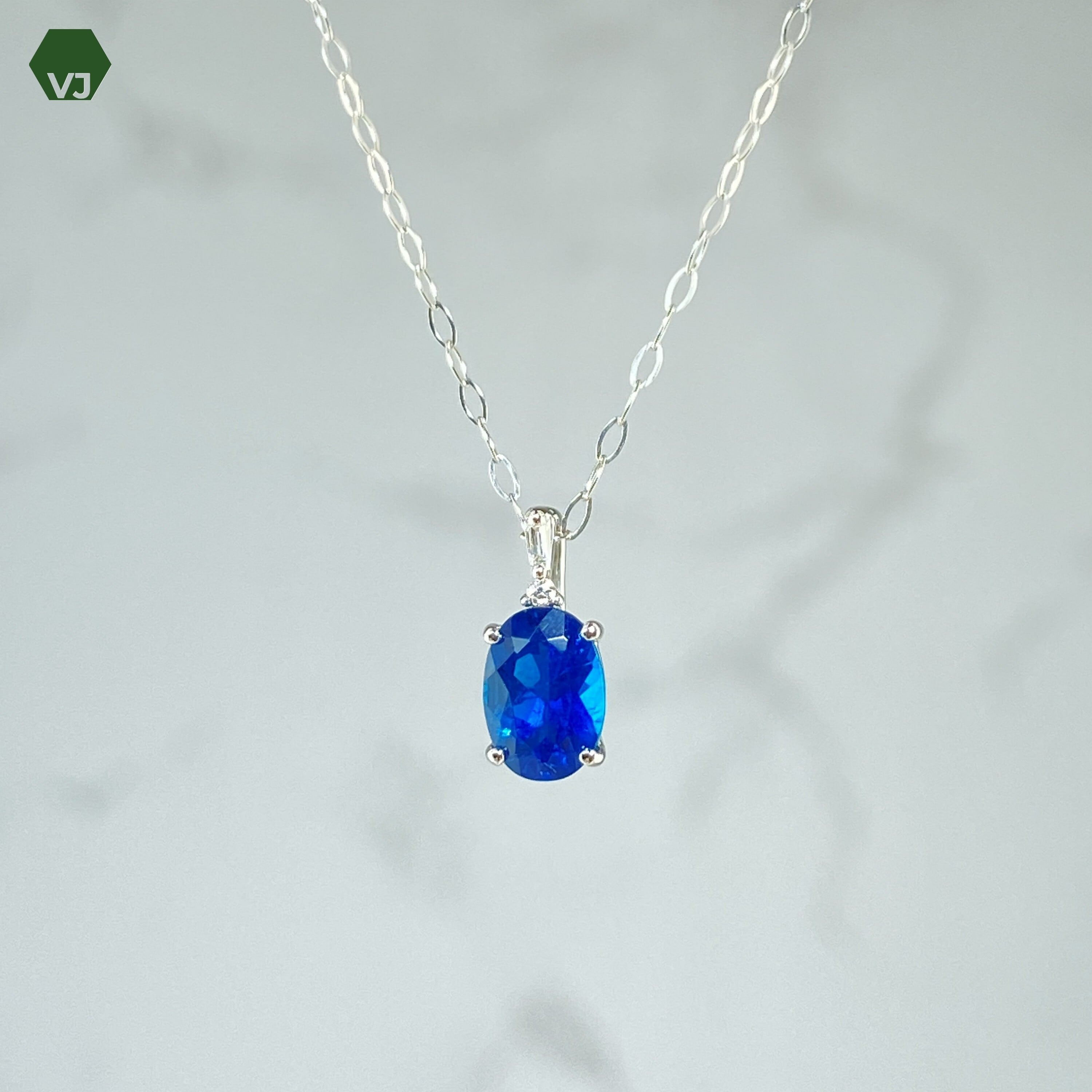 27-15】ロンドンブルートパーズダイヤネックレス1.1ctD0.17ct