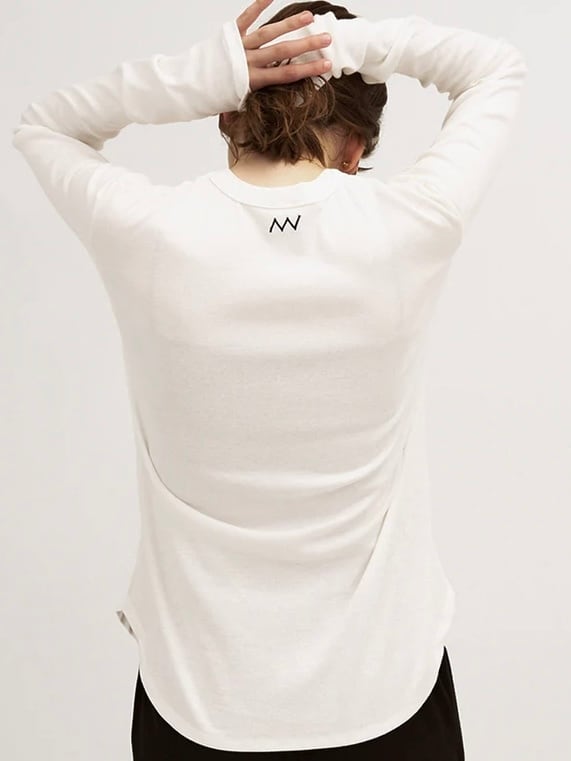 コットンリブロングT|オフホワイト|YENN