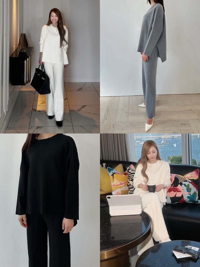 ニットセットアップ　¥9,900+tax