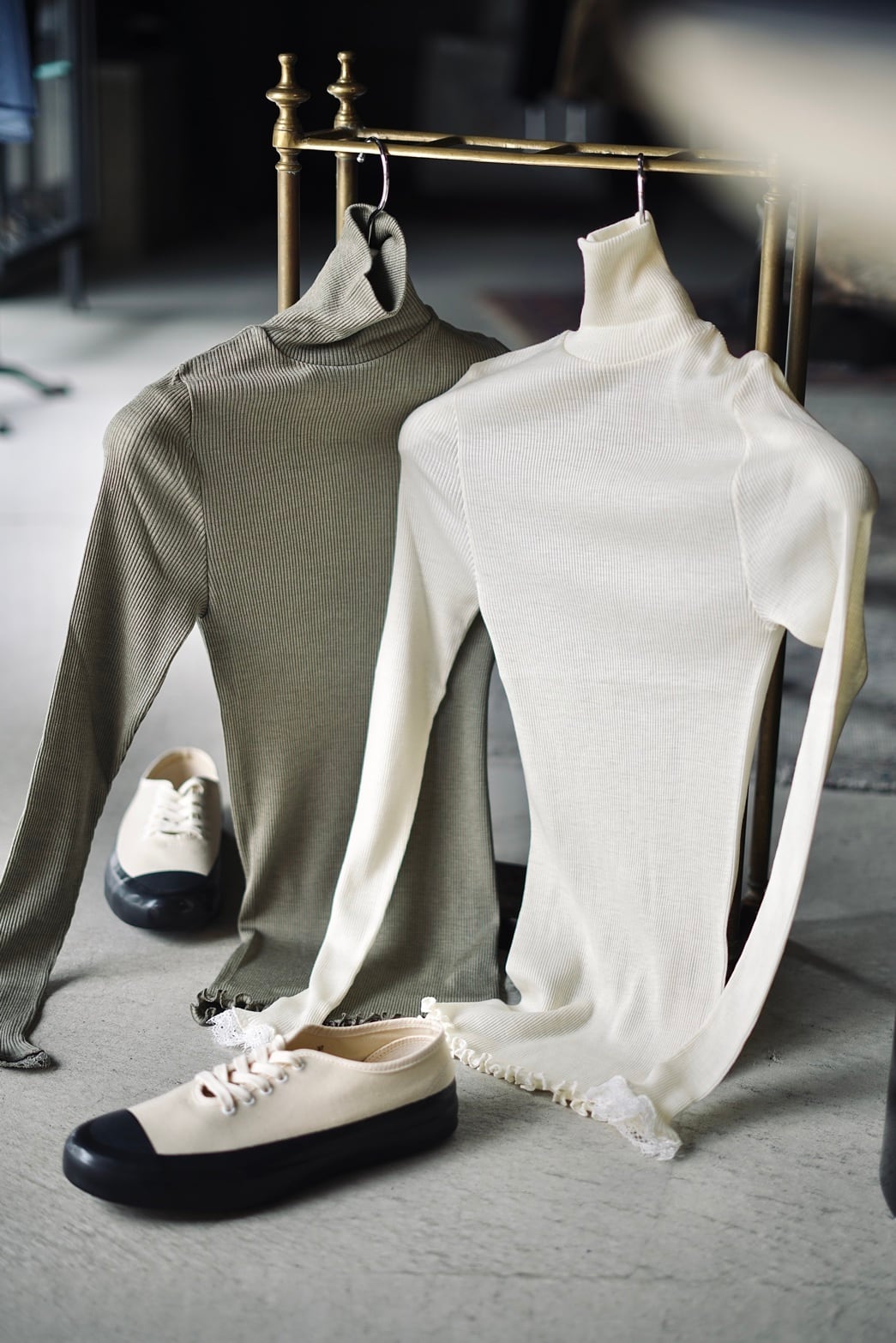 【完売アイテム！】fumika uchida ビブ FUMIKA UCHIDA / EYELET RIB STITCH BRA TOP / OFFWHITE - 601