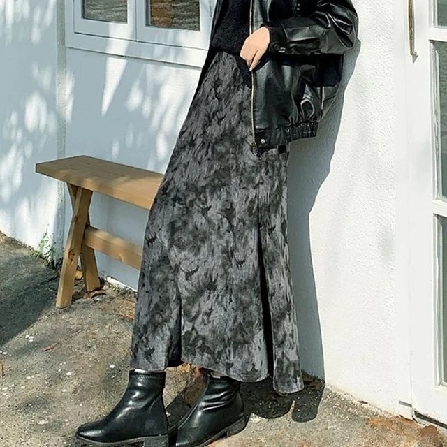 Chic A line long skirt　V2047