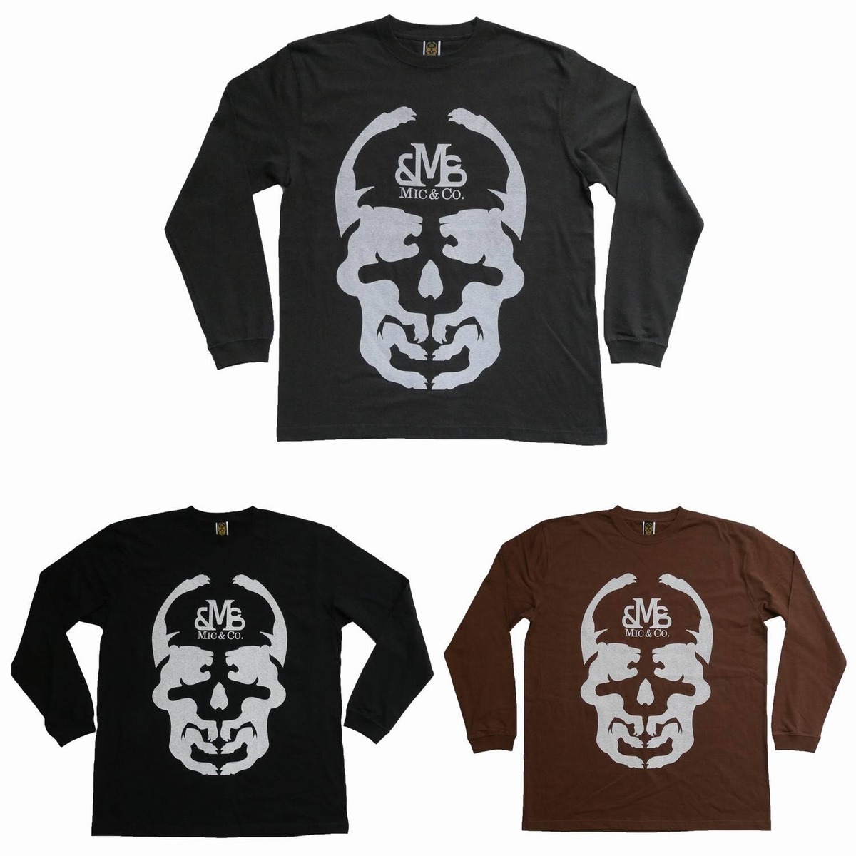 ビッグ スカル ロング スリーブ Tシャツ：MIC&Co. ミック アンド コー MICWEB