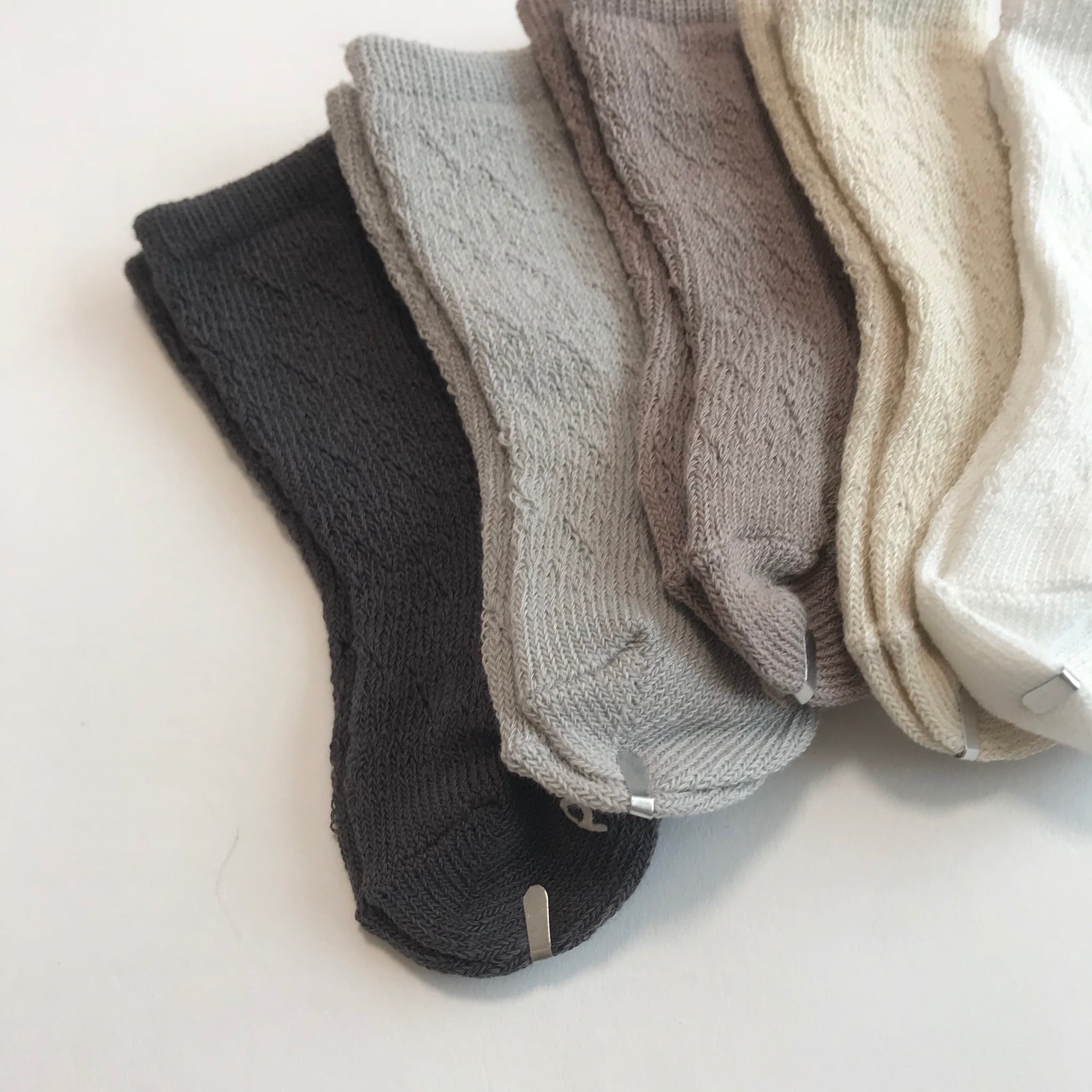 透かし編みの靴下(コットンバンブー)