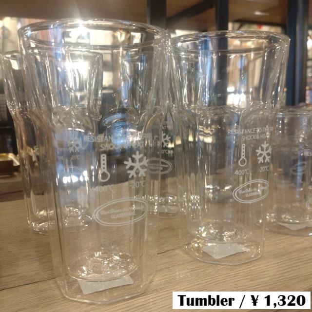 DOUBLE WALL OCTAGONAL TUMBLER M Size 280ml / Heat-resistnt Glass　Double-walled Glass Cold Drinks