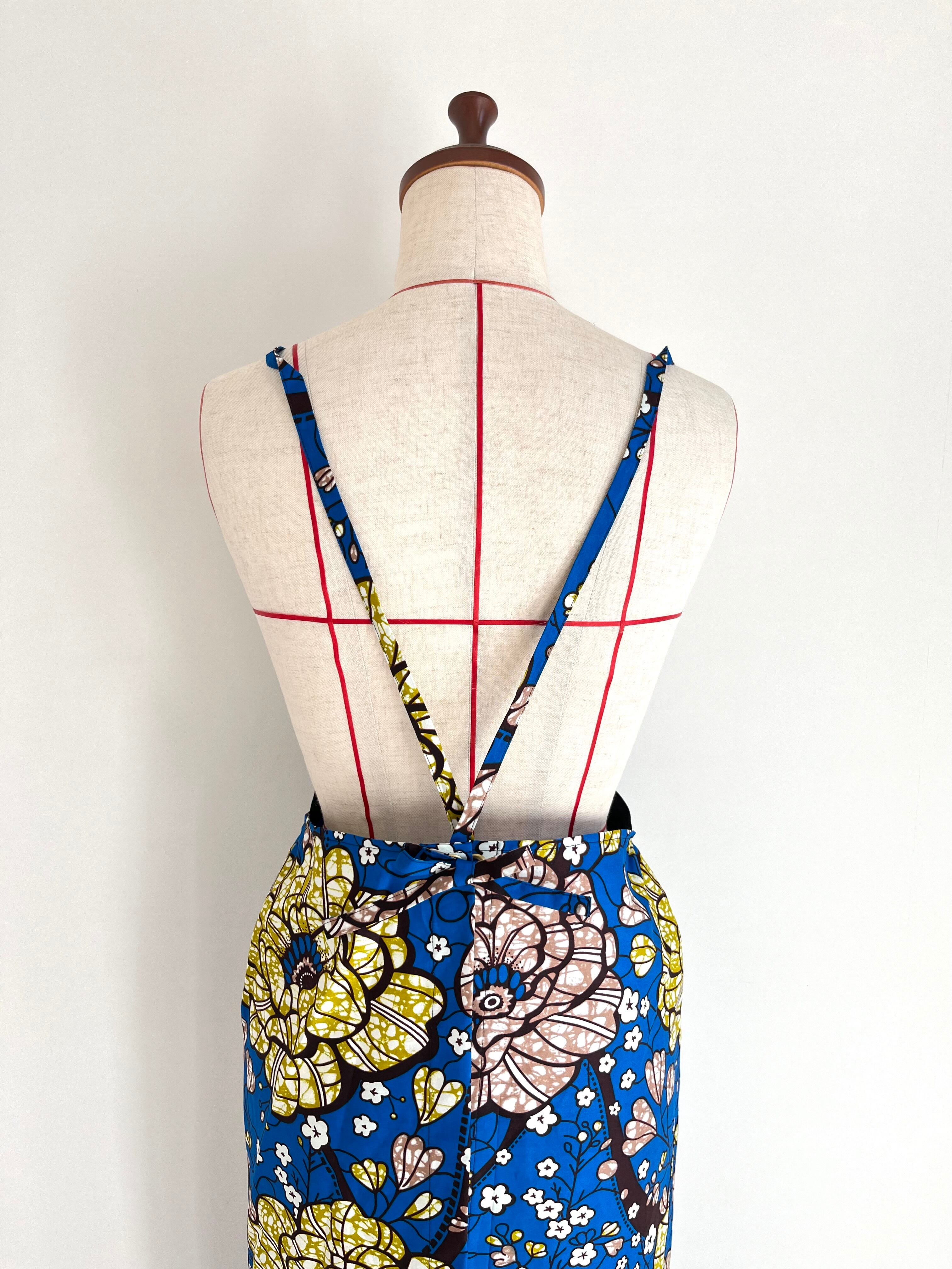 アフリカ布 エプロンドレス 個性的なエプロンワンピース《アフリカ布》 | -suzuran-