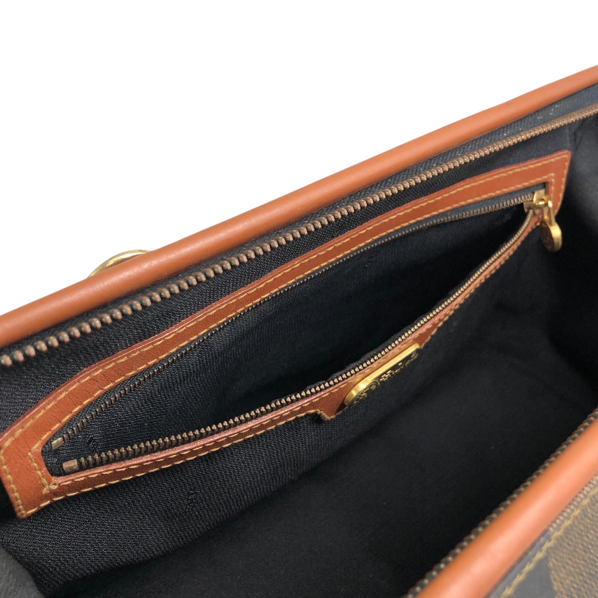 FENDI フェンディ ペカン ハンドバッグ ブラウン PVCレザー ミニ