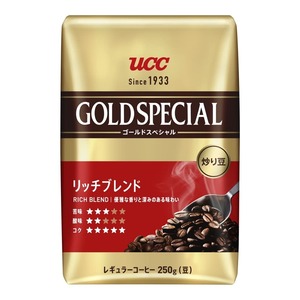 【努力特価】UCC ゴールドスペシャル 炒り豆 リッチブレンド 250g レギュラーコーヒー(豆)×3個