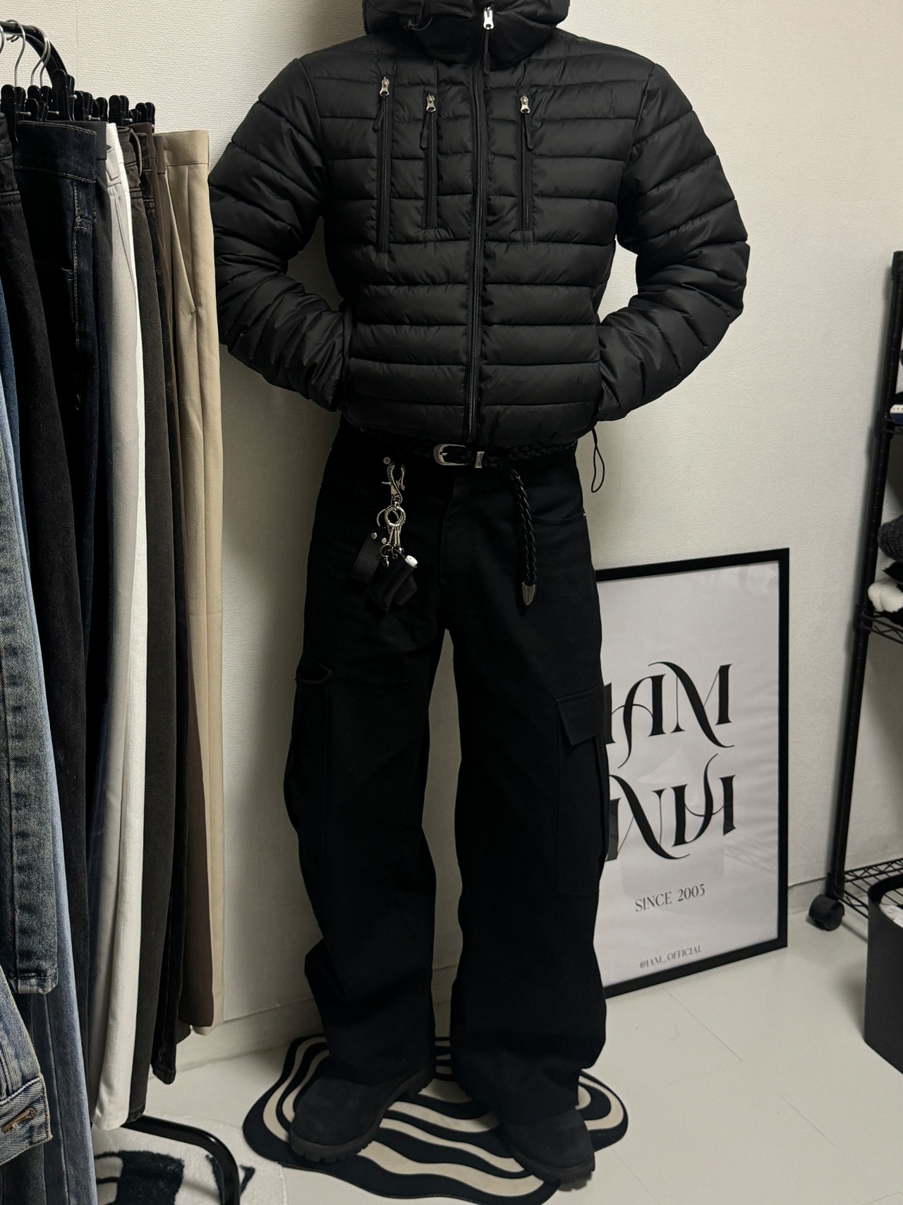 Lightweight Cropped Hooded Puffer Jacket (3color) - 15