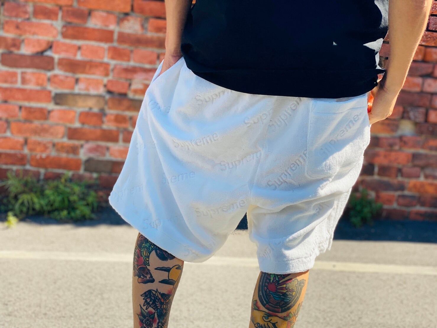Supreme TERRY JACQUARD LOGO SHORT WHITE LARGE 80II9082 | BRAND 