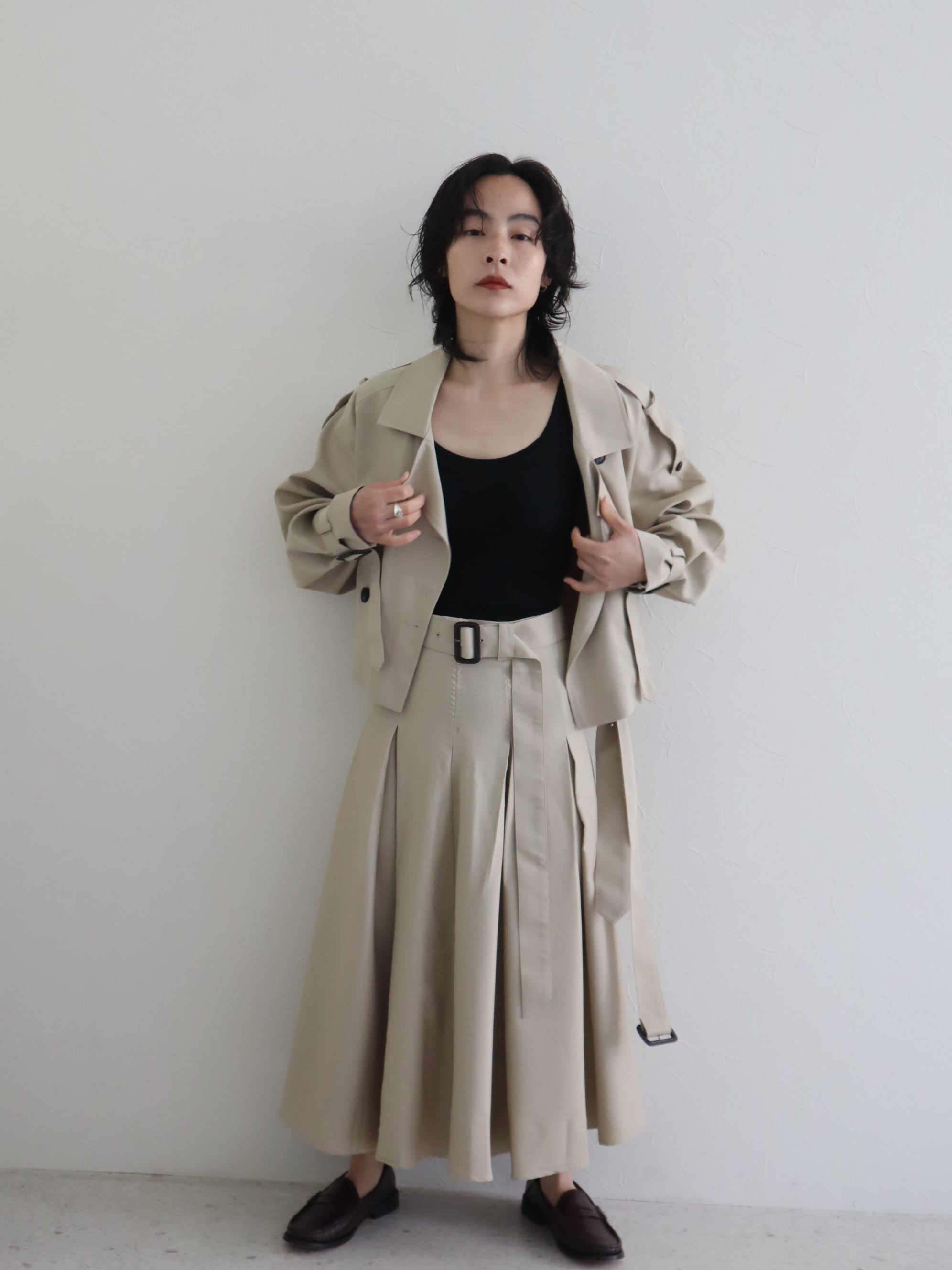trench skirt | HAILEE