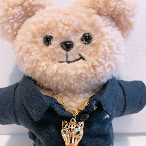 テテ　パンゴム　アクセサリー　ネックレス　トラ　ライオン　着せ替え　ぬいぐるみ　ぬい服　ちびぬい　20㎝サイズ　15㎝サイズ