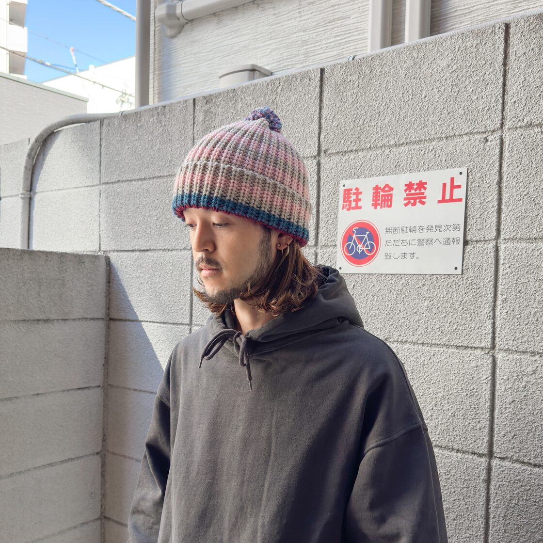 HIGHLAND 2000 / Vintage Pattern Knit Cap with POM（ハイランド 