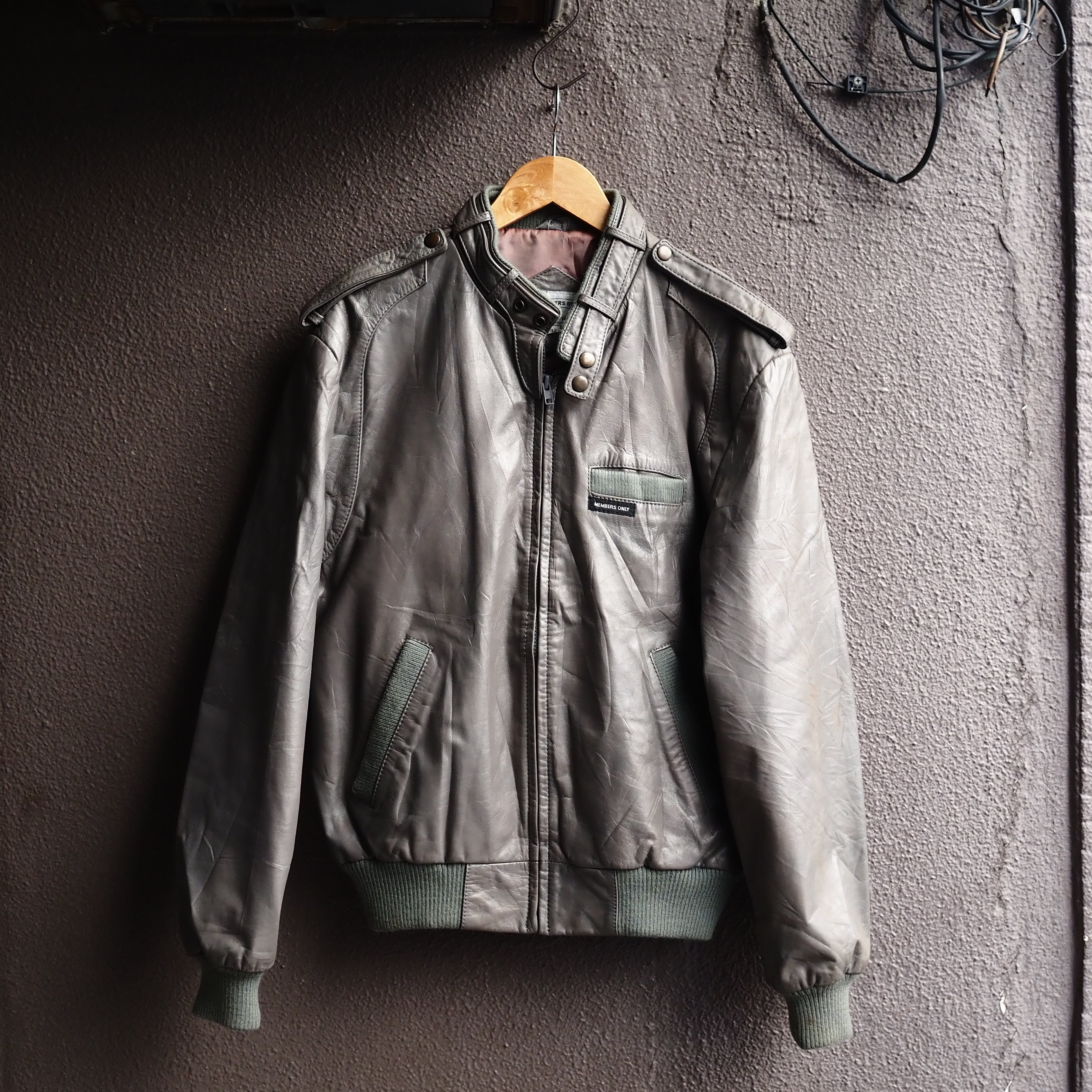 The Strokes! 1980's MEMBERS ONLY Rib Leather Jacket メンバーズ