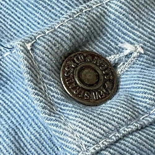 70s Levi's TALON42 ライトブルーbig E 詳細写真4