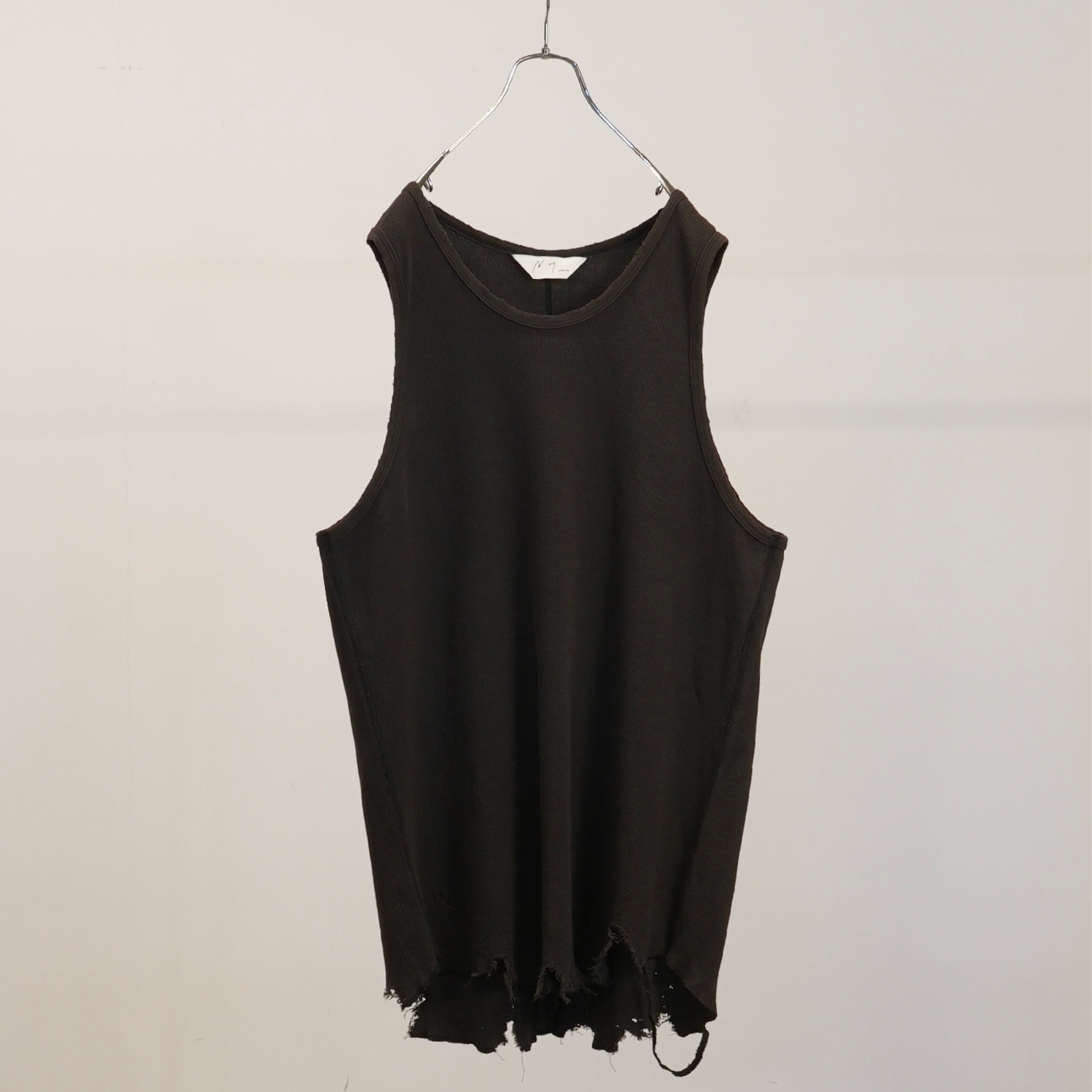 トップス ANCELLM DAMAGE WAFFLE TANK 1 ANCELLM】 DAMAGE WAFFLE TANK 