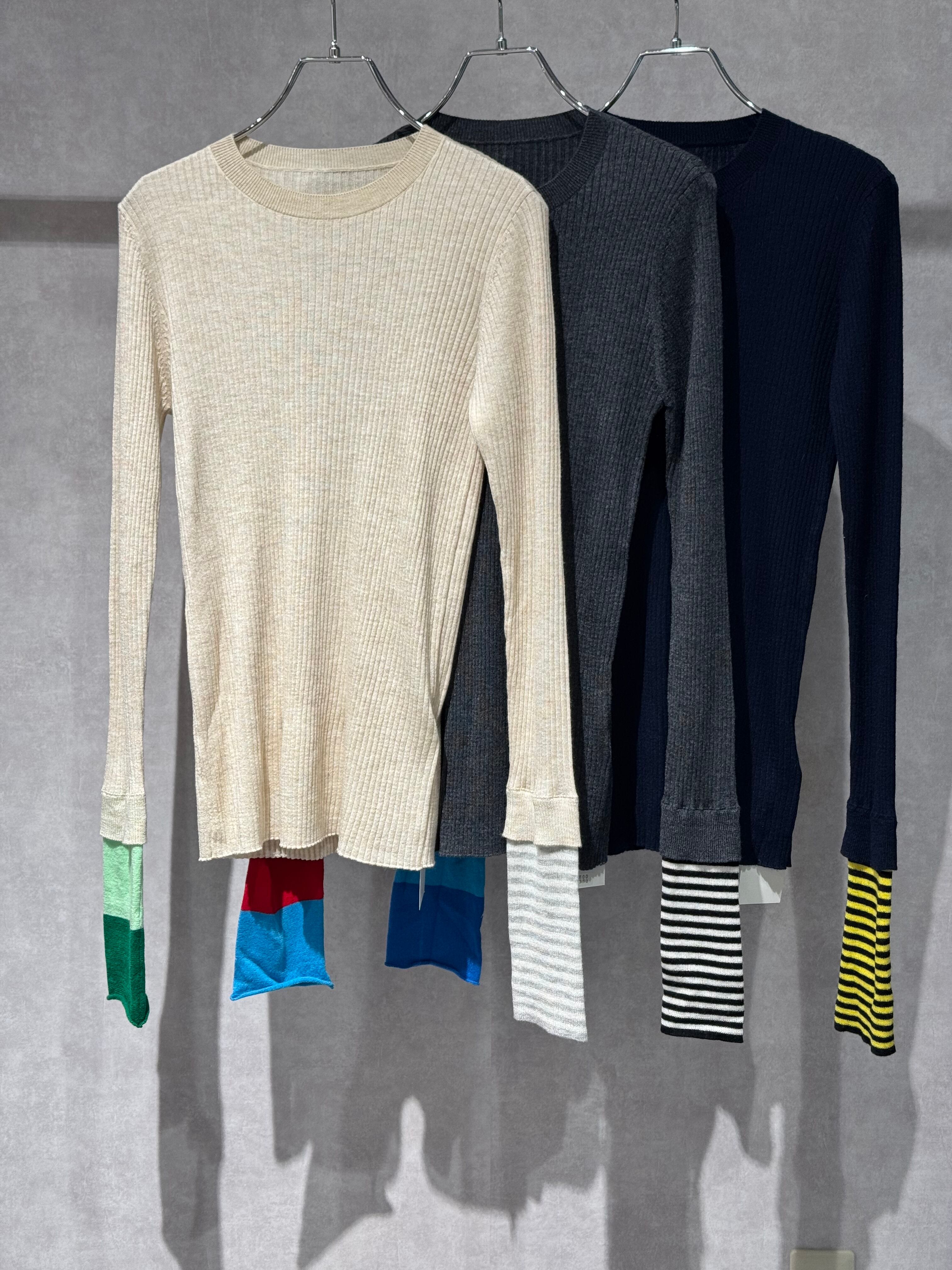 sleeve color scheme rib tops
