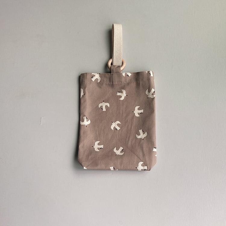 シューズ袋〈seagull カモメ ラテ〉鳥 生き物 入園 入園グッズ 入園準備 上履き うわぐつ 男の子 女の子