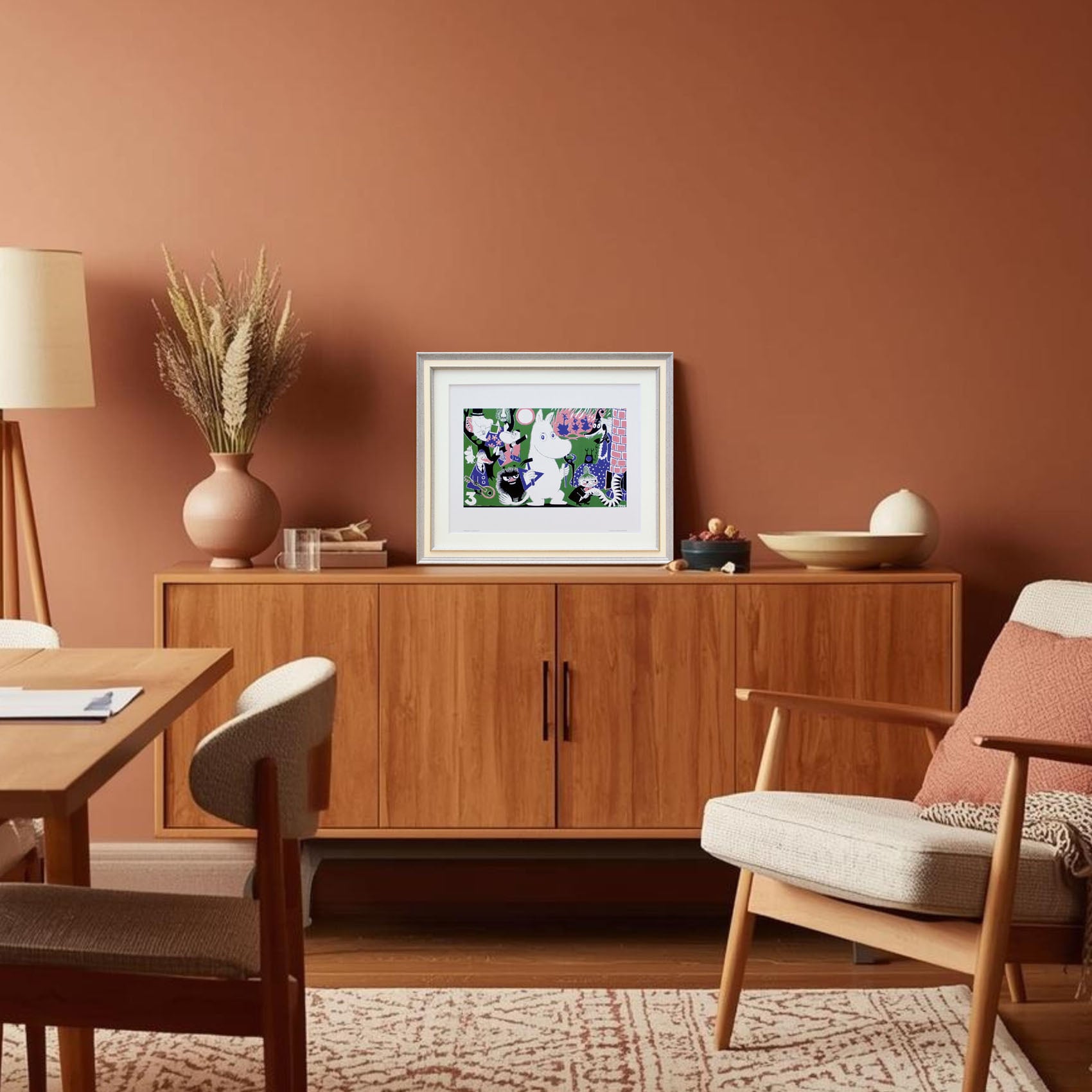 ムーミン 北欧 Putinki「ムーミントロール 3」送料無料 フレーム選択可能 展示用フック付アートポスター 絵画 インテリア アート