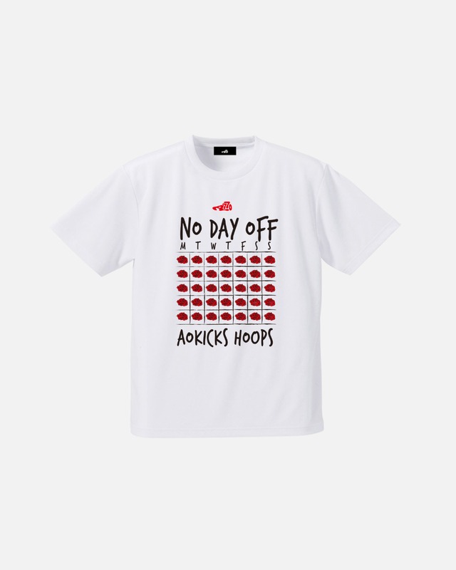 No Days Off rose Tee - white