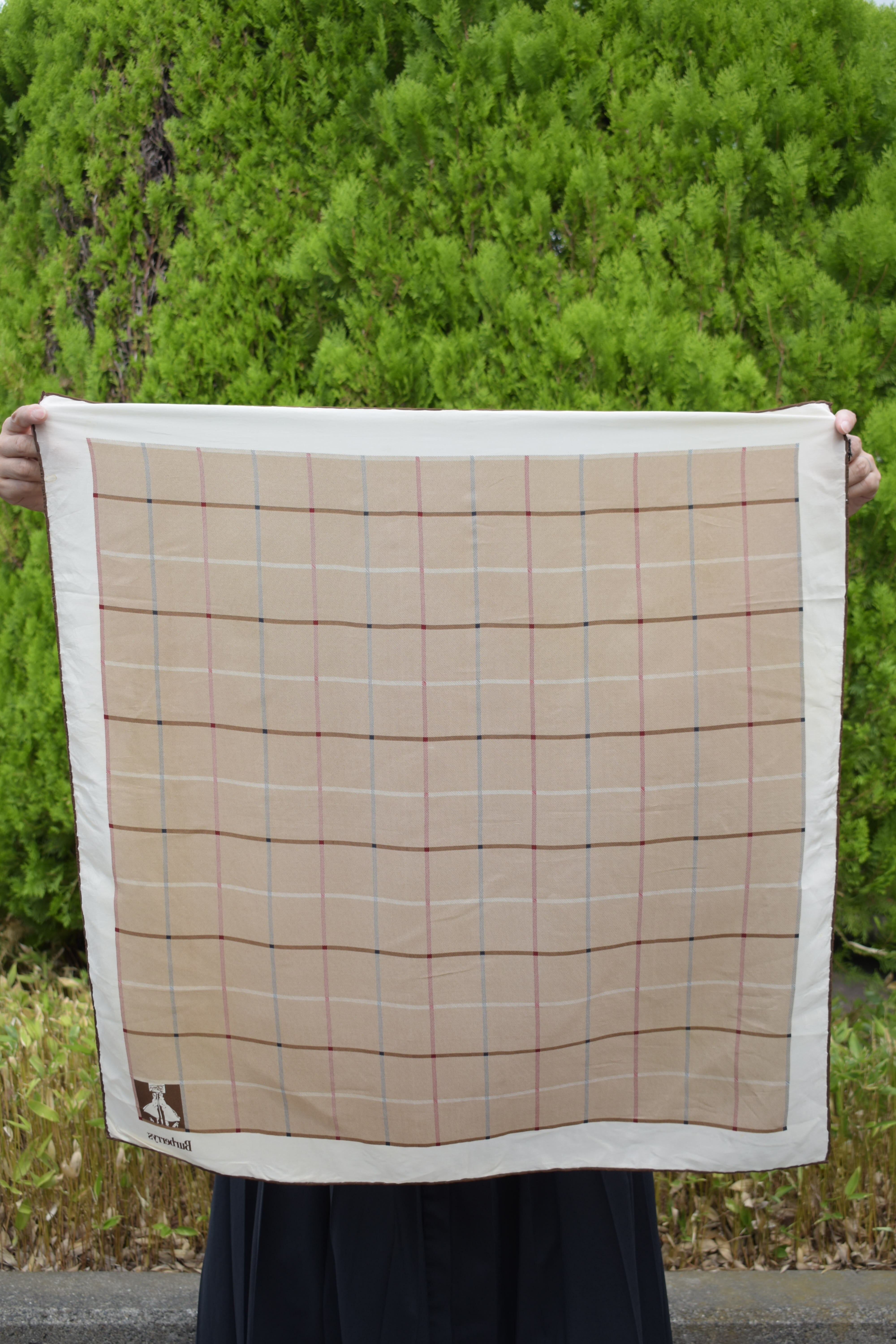Light brown plaid scarf