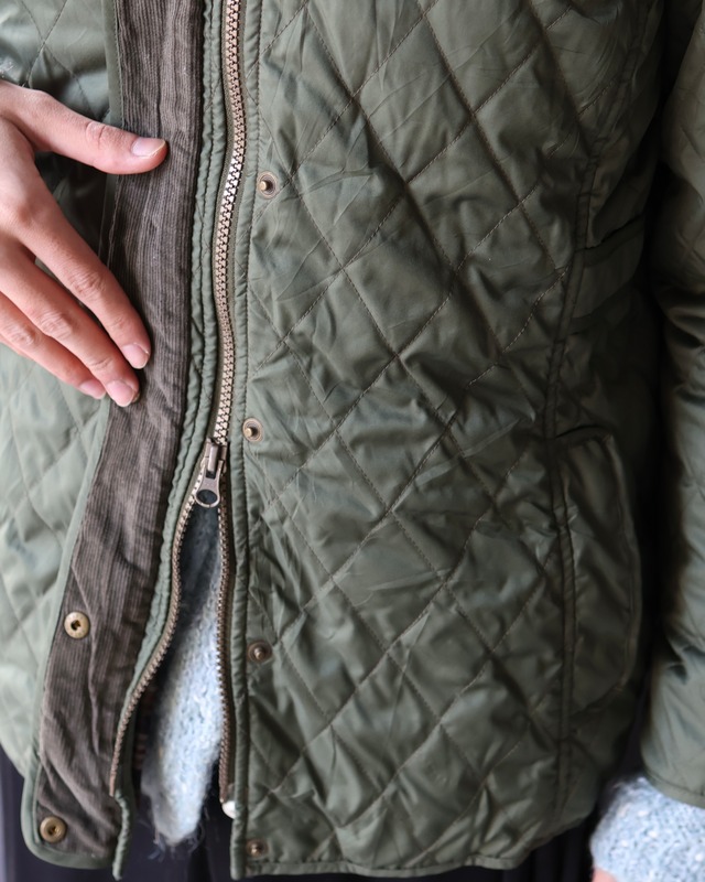 Quilted fly front double zip blouson