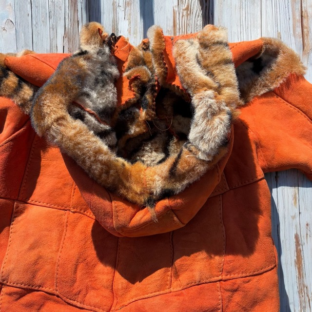 【KIDS】vintage leather/fur outer size:3歳〜5歳前後