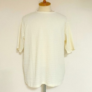 Crepe JQ Border Crew Neck Cut & Sewn　Ivory