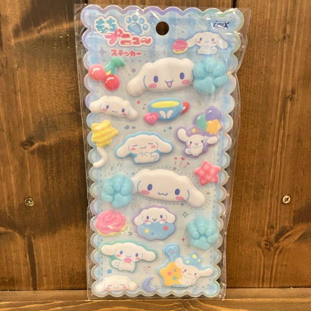 サンリオ　シナモロール　もちぷにゅ〜ステッカー　X17
