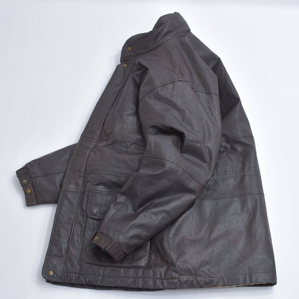 90s~ HAUTE ROUTE ハウテルート レザー ダウンジャケット 本革