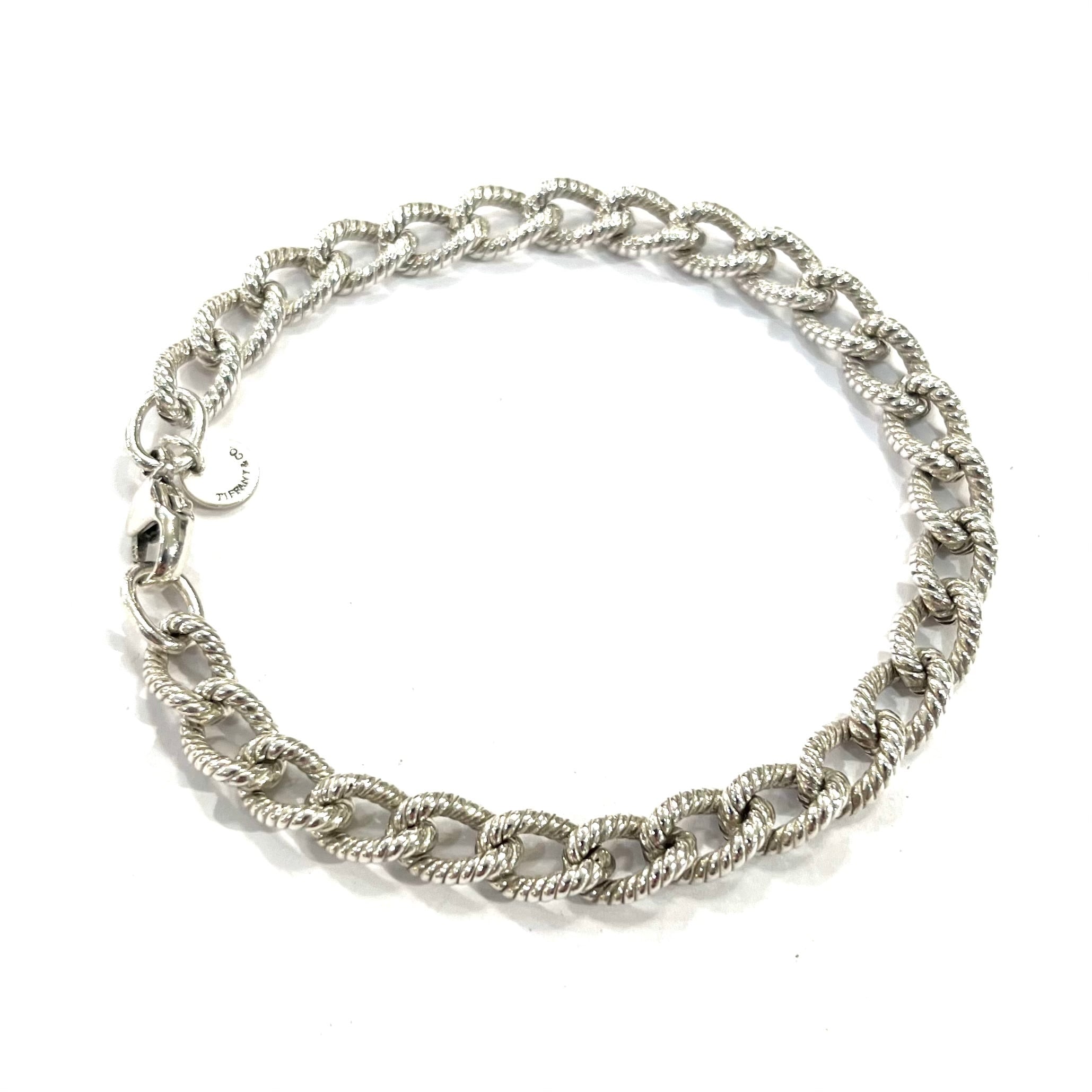 a*y様 SALE‼️Tiffany & Co. シルバーチェーンブレスレット 希少【TIFFANY&CO.】 2816 TIFFANY &CO ヴィンテージ ロープチェーン