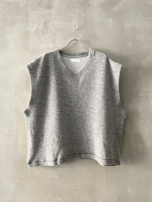 【 customer's used 】T/f Double-faced Nep Knit Vest 2019 (012) - combined gray