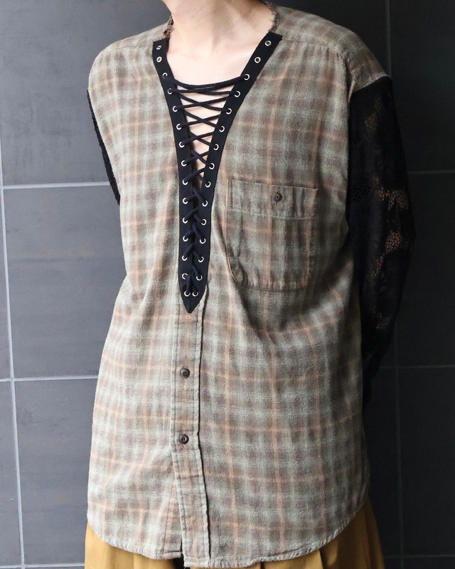 lace detail relax fit shirt
