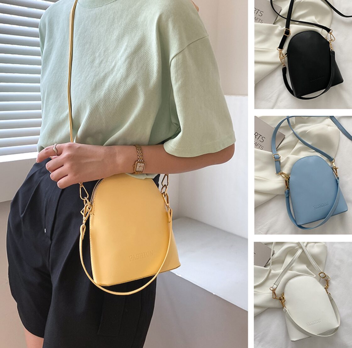 シェル型 2way ショルダーバッグ ハンドバッグ 2way きれいめ シンプル 