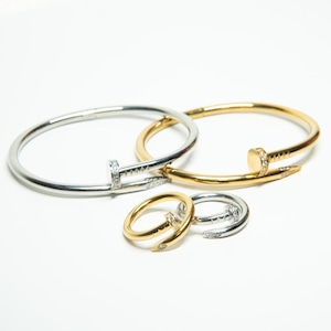 【Zircon Nail】 Ring & Bangle セット