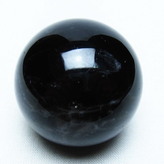 モリオン 丸玉 36mm 黒水晶 スフィア 置物 一点物 141-8056