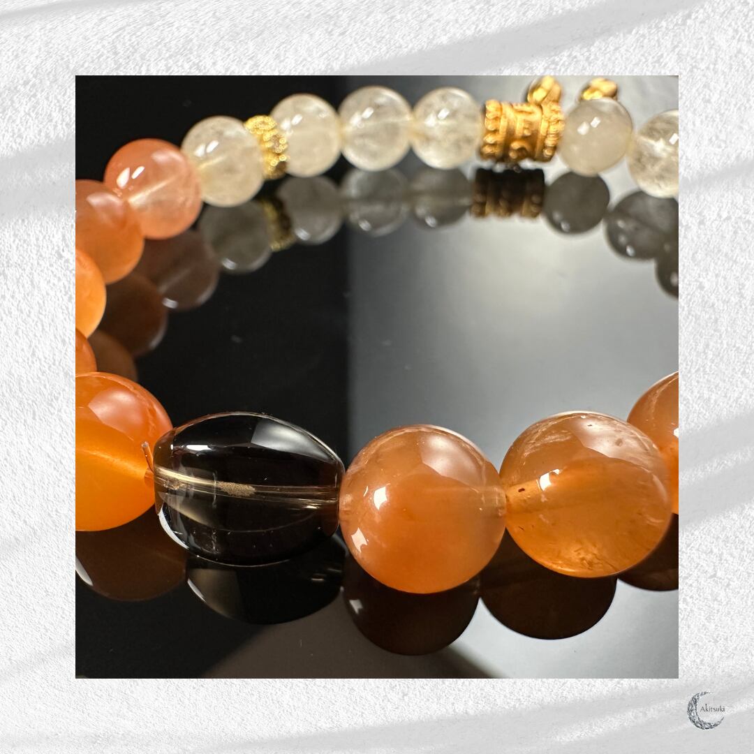 W-023 | Akitsuki | 金運と安定を導く守護石ブレスレット （ルチル
