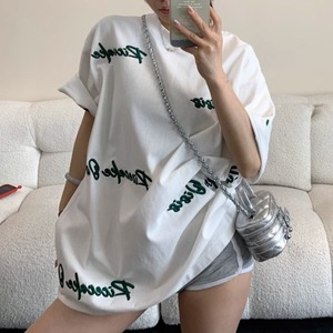 Chick Embroidery Simple Short sleeve Tshirt 125382