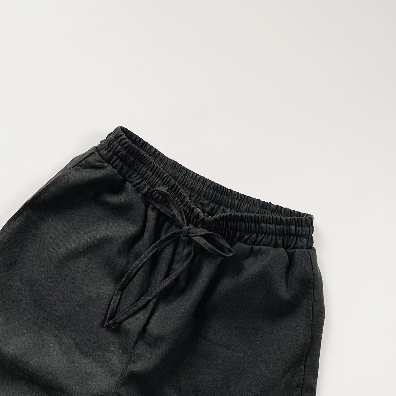Linen wide pants (black)