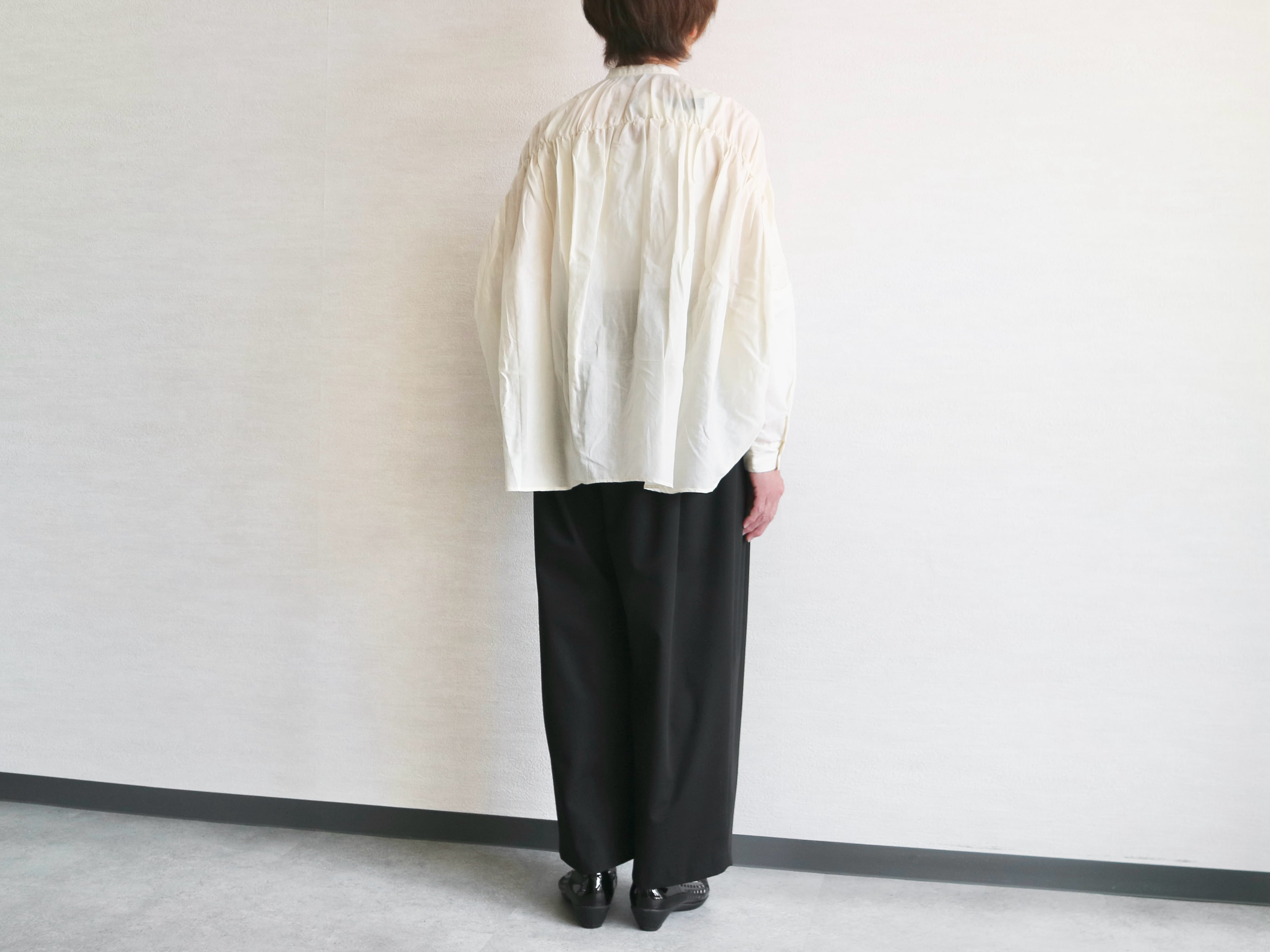 mizuiro ind ミズイロインド】BACK GATHER WIDE SHIRT バックギャザー