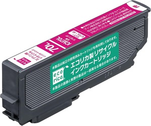 【数量限り】エコリカ エプソン ICM70L さくらんぼ対応リサイクルインク マゼンタ ESP-E70L-M 残量表示対応