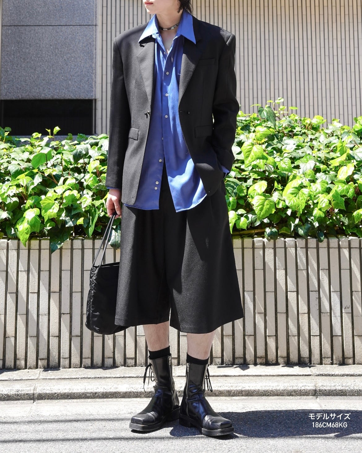 パンツ double belt loop wide half trousers Hype】double belt loop wide half trousers | hypeofficial
