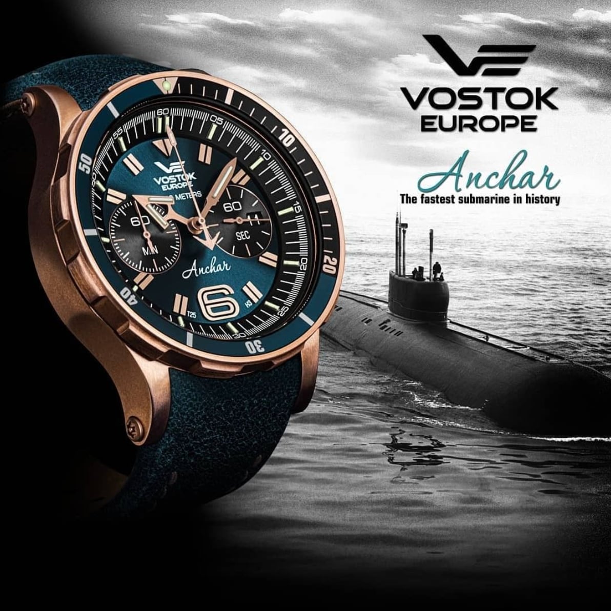 VOSTOK EUROPE ボストークヨーロッパ】Anchar Submarine Chronograph