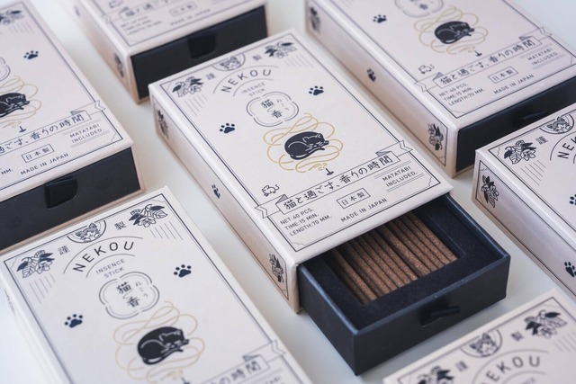 日本製 猫と一緒に楽しむお香 NEKOU(ねこう) 40本入り