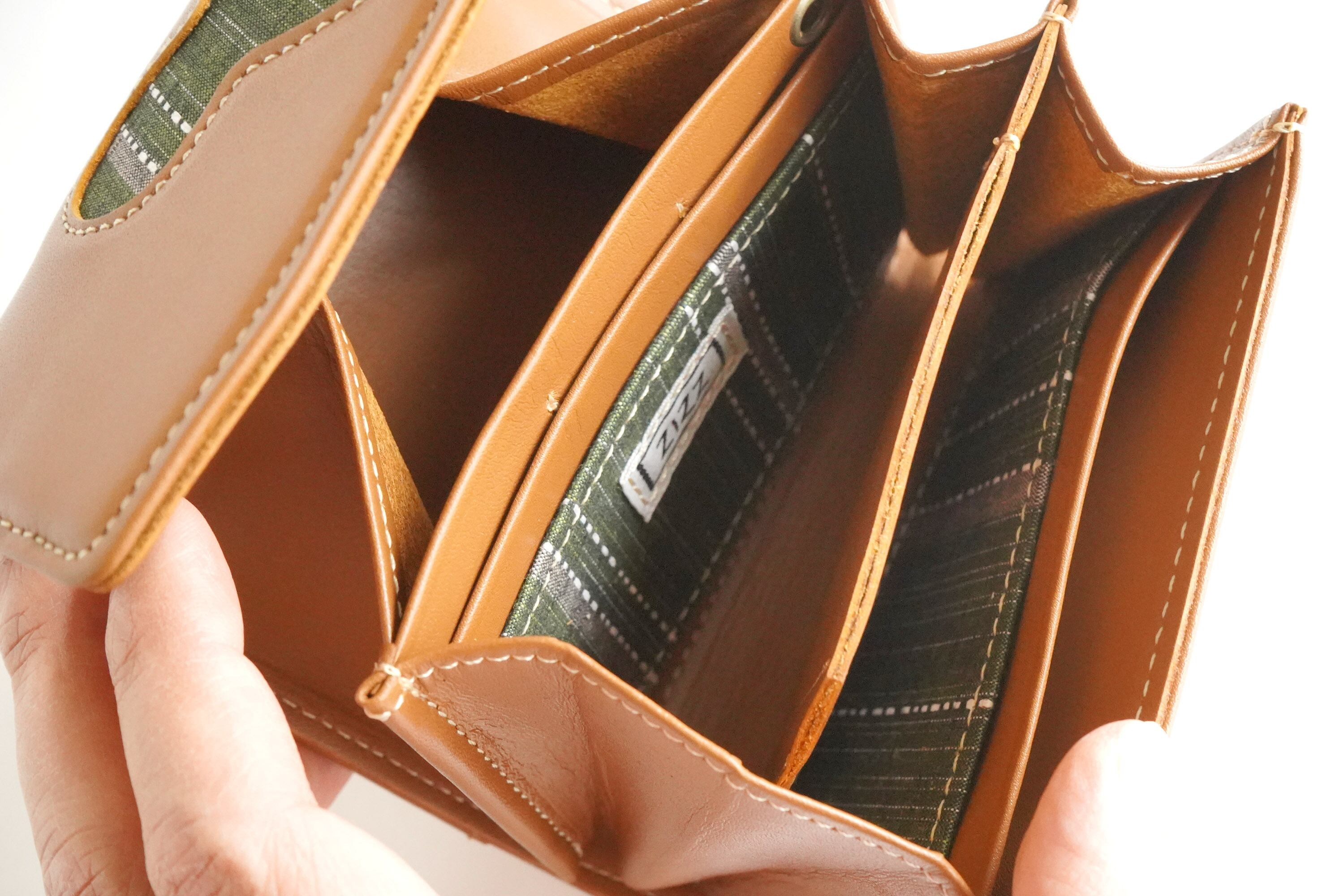 ハーフウォレット【スワロー】NO.225 | ZIZZ：着物と革でつくるバッグ